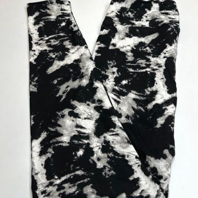 NEW LuLaRoe OS Leggings BLACK GRAY WHITE Witchful TIE DYE Modern SPLATTER Drip